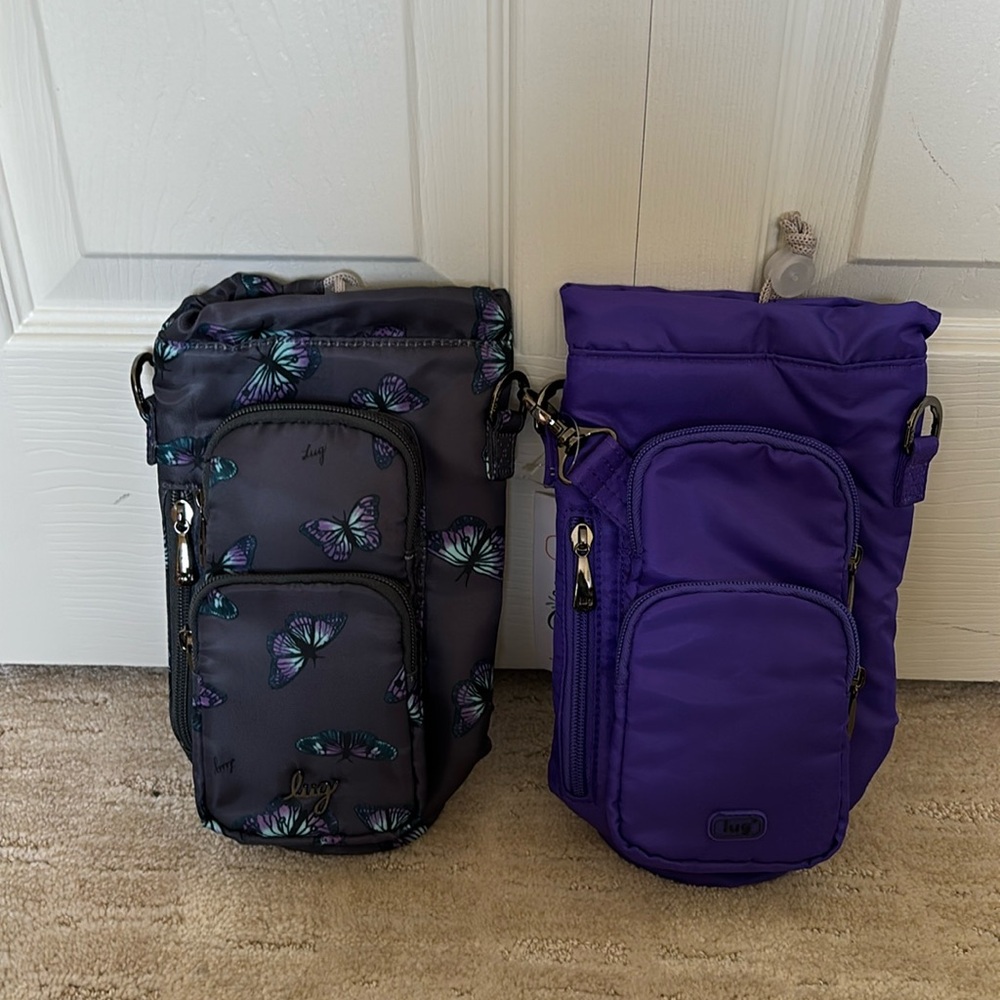 NWOT (Butterfly Grey) NWT Set of 2 Huggie Wide Insulated Pouches